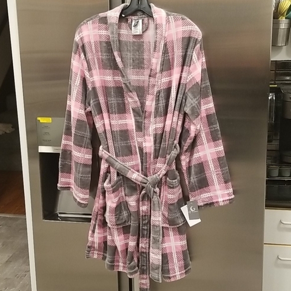 💕PJ COUTURE💕 Printed Waist Tie Plush Robe - L/XL - Picture 5 of 11